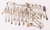 Matskedar 23st, silver, 1800-tal