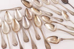 Matskedar 23st, silver, 1800-tal