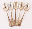 Bordsskedar 5st, silver, Mema, 1900-tal