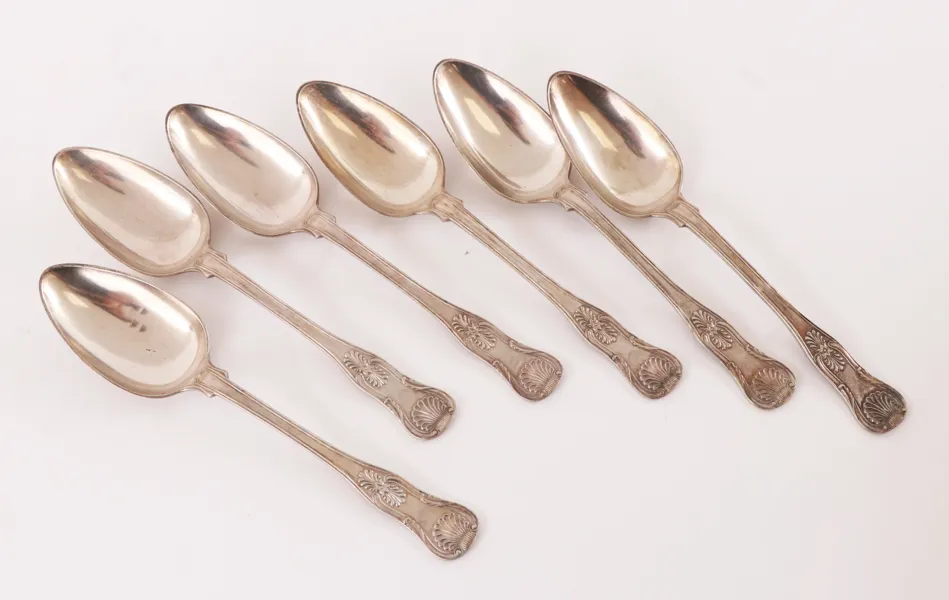 Matskedar 6st, silver, 1863