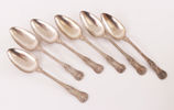Matskedar 6st, silver, 1863