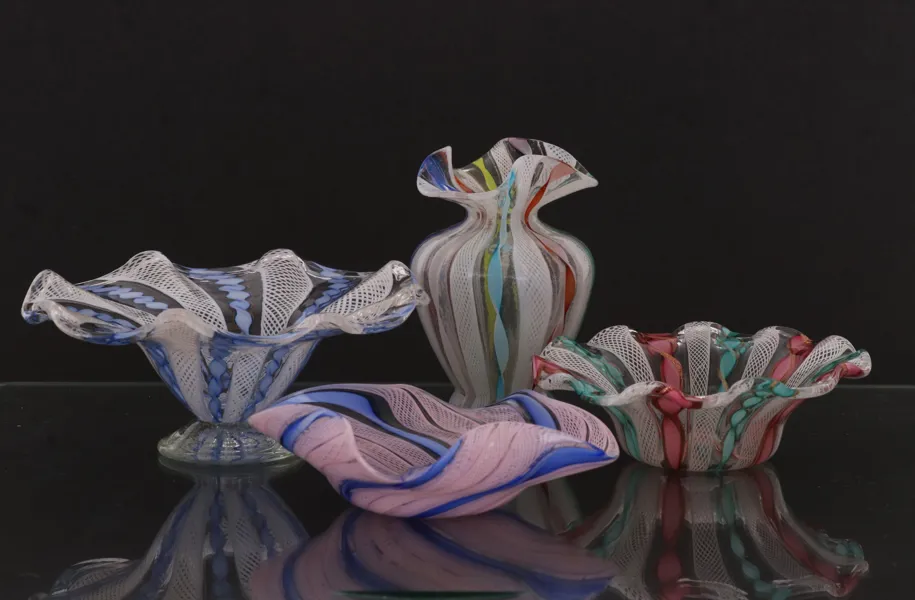 Konstglas 4 delar, Murano, Italien