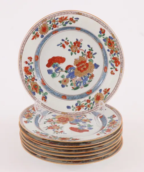 Tallrikar 8st, troligen Frankrike, 1800-tal