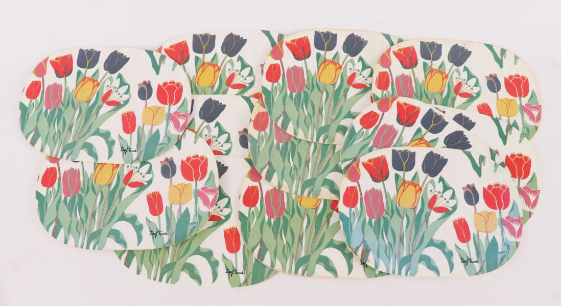 Bordstabletter 12st, "Tulpan", Josef Frank för firma Svenskt Tenn