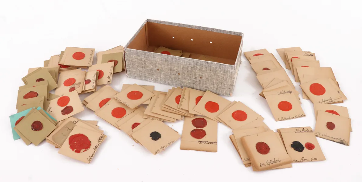 Samling antika lacksigill