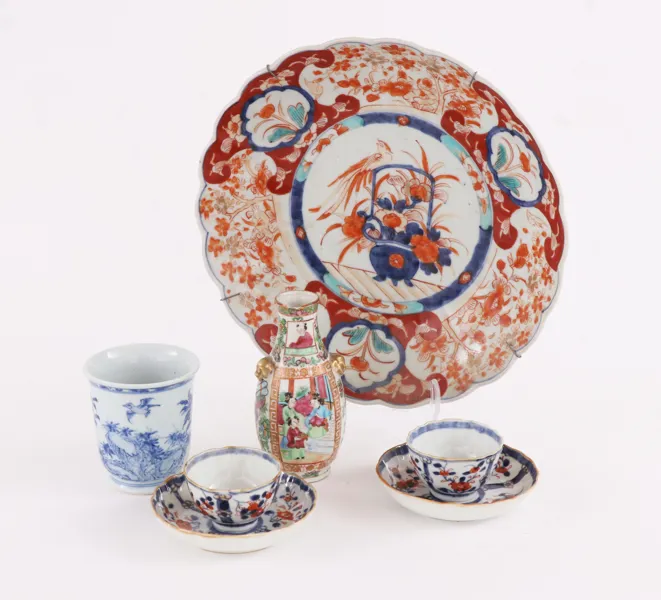 Orientaliskt porslin 5 delar