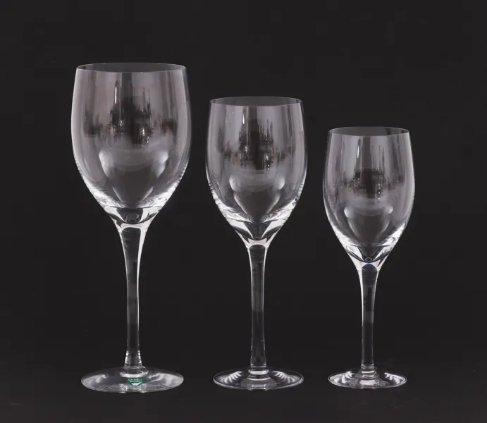 Glasservisdelar, "Illusion", Nils Landberg för Orrefors