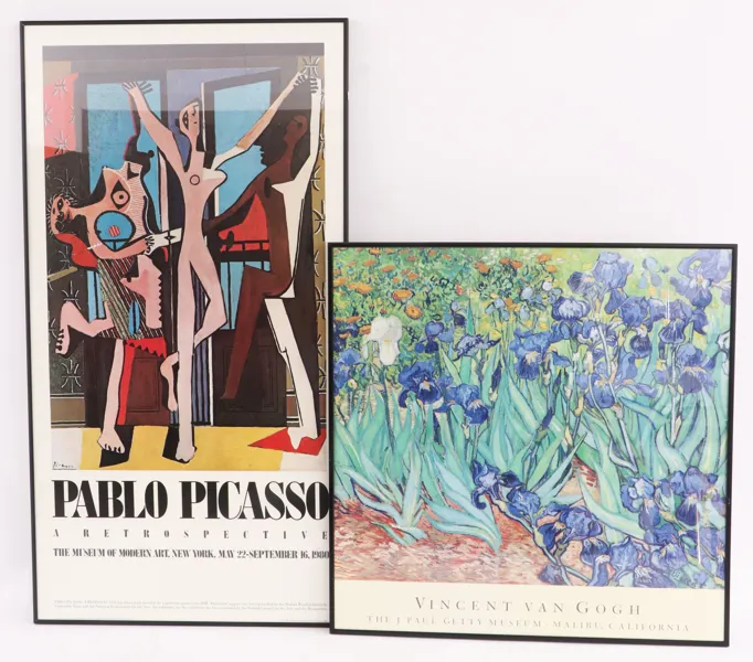 Affischer 2st, van Gogh samt Picasso, 1980