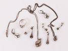 Silversmycken 10 delar, silver, Karl Laine, Finland