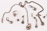 Silversmycken 10 delar, silver, Karl Laine, Finland
