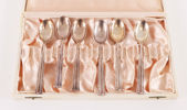 Kaffeskedar 6st, silver, "Birgitta"
