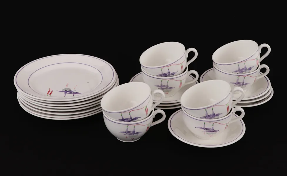 Kaffeservisdelar, "Poem", Ulrica Hydman Vallien för Rörstrand