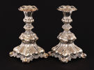 Ljusstakar ett par, silver, rokokostil, 1900-tal