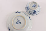 Koppar med fat 6st, Kangxistil, troligen 1800-tal