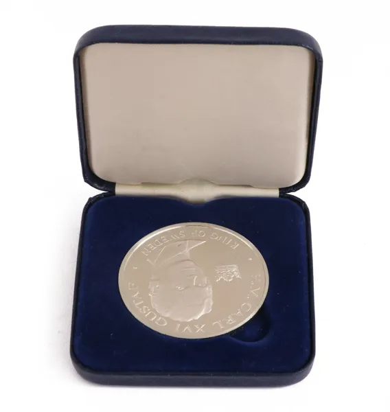Medalj i sterlingsilver, Carl XVI Gustaf