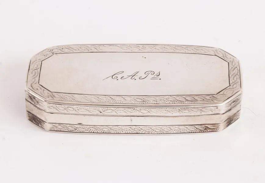Snusdosa i silver, 1804