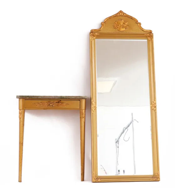 Spegel med konsolbord, gustaviansk stil, 1900-tal