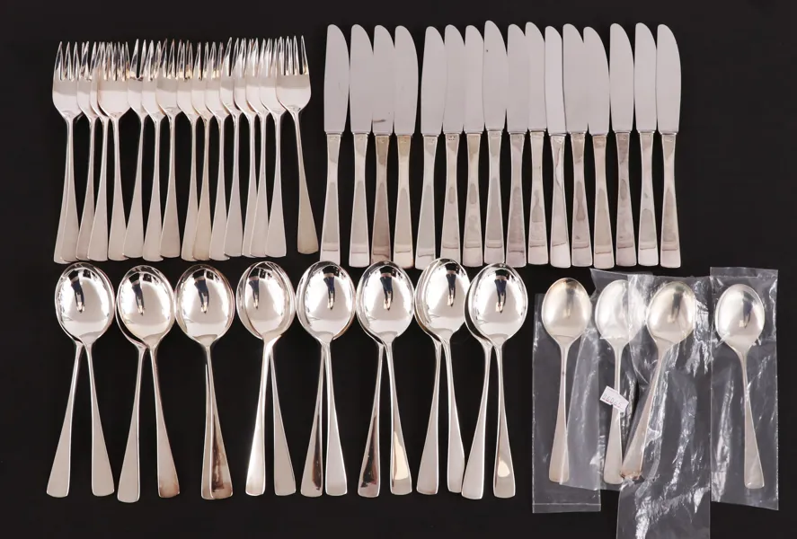 Bestickservisdelar 52st, silver, "Sten Sture", Eric Löfman för MGAB