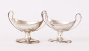 Saltkar ett par, sterlingsilver, England, 18/1900-tal