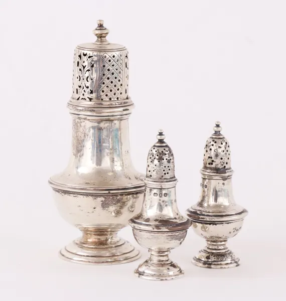 Ströare 3 delar, sterlingsilver, England
