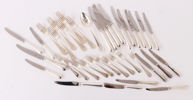 Bestickservisdelar, silver/sterlingsilver, "Svensk Rund"