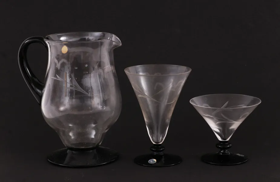 Glasservisdelar, Emmaboda, 1900-talets första hälft