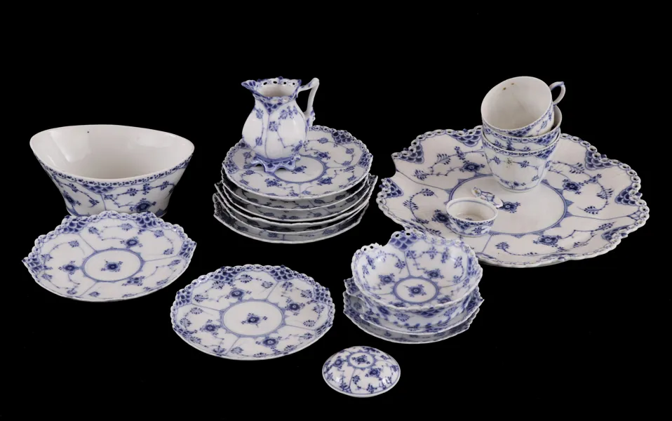 Servisdelar, "Musselmalet", Royal Copenhagen, Danmark