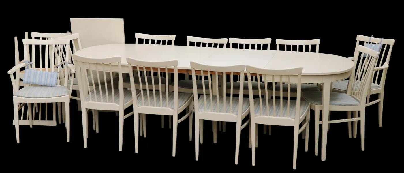 Matsalsmöblemang 15 delar, "Herrgården", Carl Malmsten för Bodafors, 1964