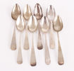 Matskedar 8st, silver, bl.a. Danmark
