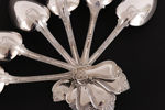 Matskedar 6st, silver, "Olga", 1800-tal