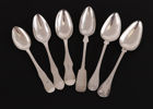 Matskedar 6st, silver, bl.a. 1796