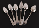 Matskedar 6st, silver, bl.a. 1796