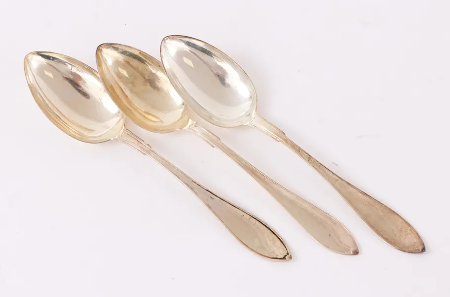 Matskedar 3st, silver, "Svensk Spets"