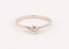 Enstensring i 18k vitguld