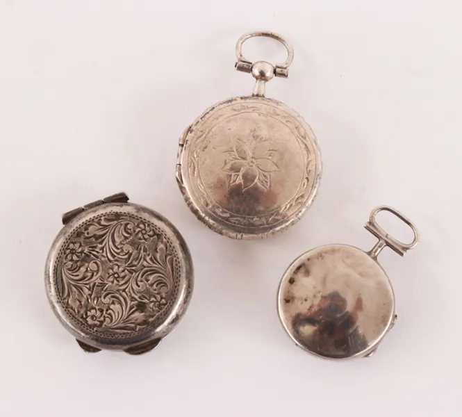 Luktdosor 3st, silver, 18/1900-tal