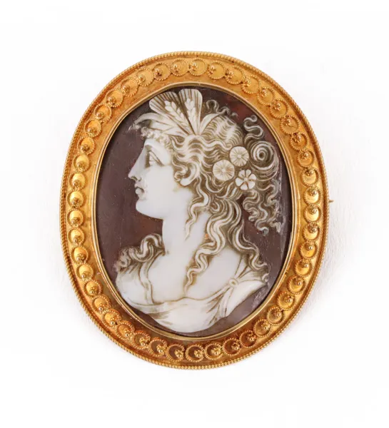 Brosch i 18k, Gustaf Dahlgren, Malmö, troligen 1874