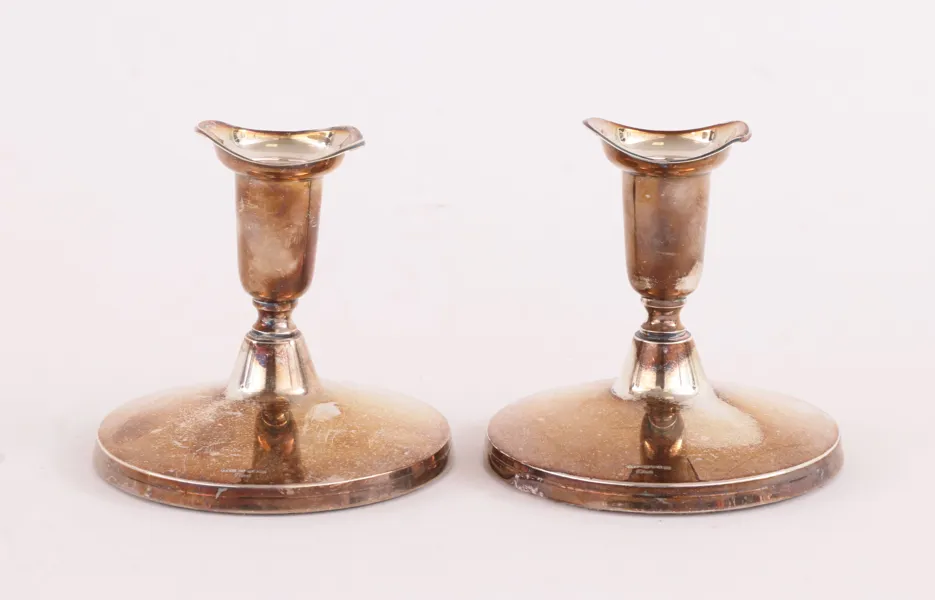 Ljusstakar ett par, silver, Tore Eldh för K&EC, 1958