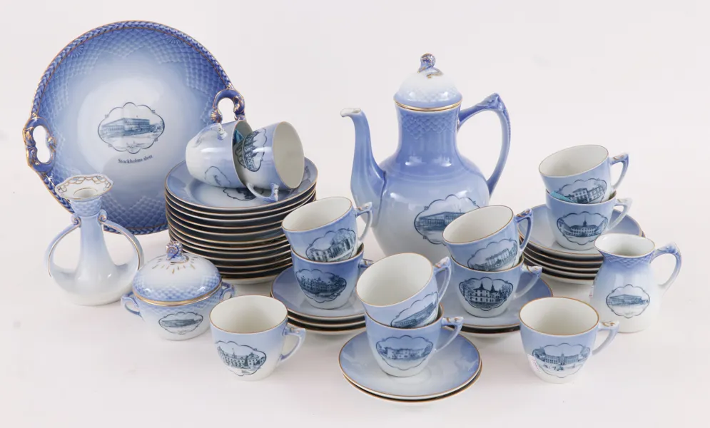 Kaffeservis, "Svenska Slott", Bing & Gröndahl, Danmark