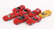 Modellbilar 7st, mestadels "Ferrari"