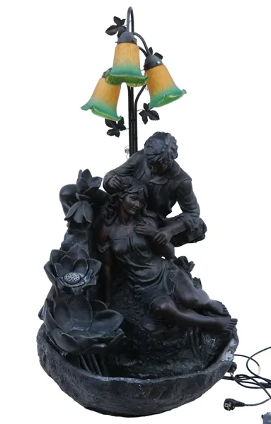 Vattenfontän med belysning, 1900-talets senare del