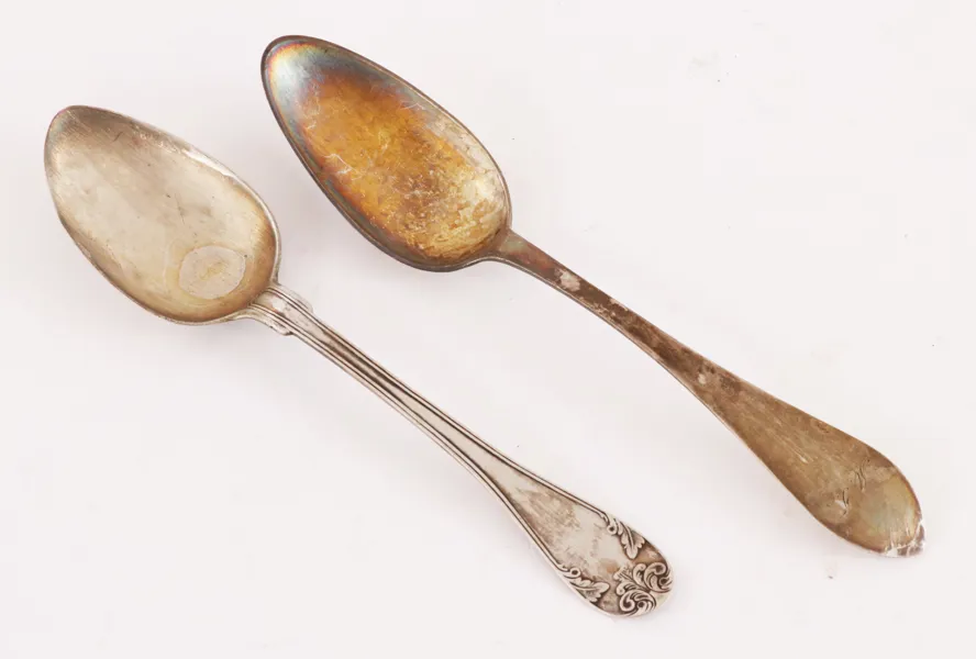Matskedar 2st, silver, 1800-tal