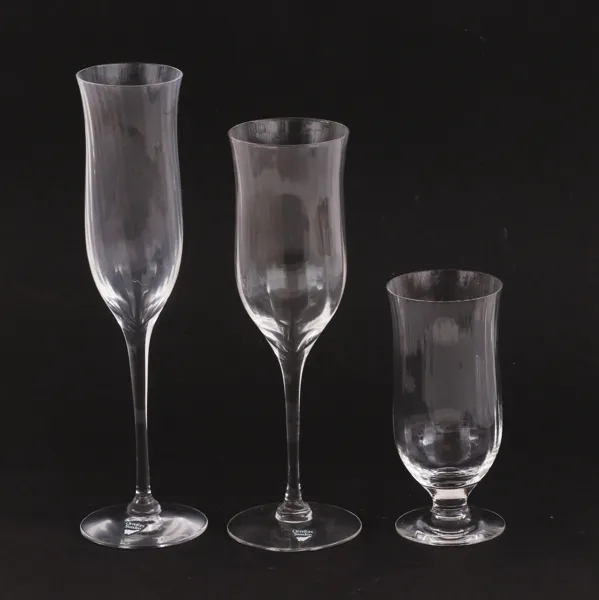 Glasservisdelar, "Blanche Harmony", Gunnar Cyrén för Orrefors