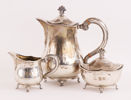 Kaffeservis 3 delar, silver, C.G.Hallberg, Stockholm, 1937