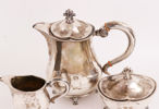 Kaffeservis 3 delar, silver, C.G.Hallberg, Stockholm, 1937