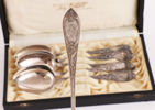 Matskedar 6st, silver, jugend, 1900-talets början