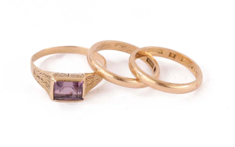 Ringar 3st, 18k