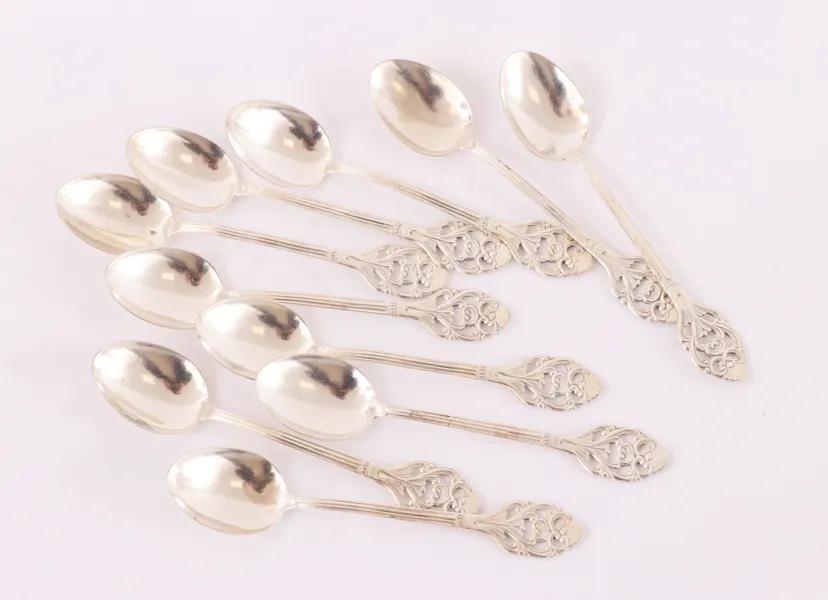 Kaffeskedar 10st, silver