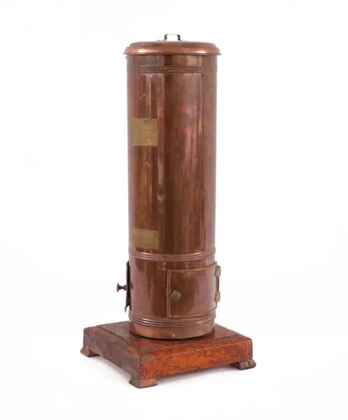 Behållare med lock och luckor, Skultuna Bruk, 1900-talets början