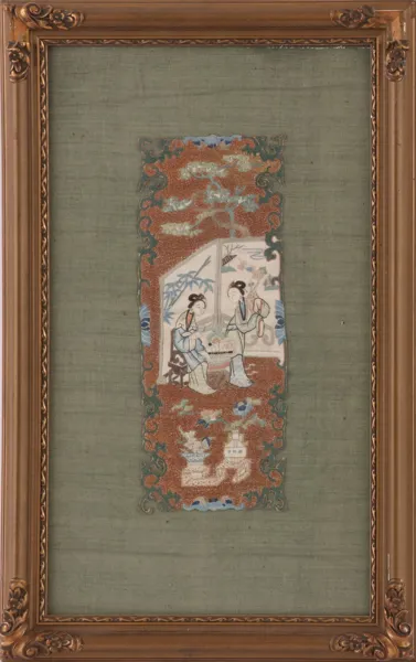 Sidenbroderi, Kina, 1800-tal