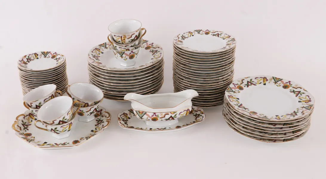 Mat- och kaffeservis, Epiag, Tjeckoslovakien, 1900-talets första hälft